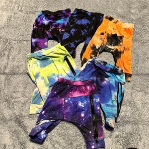 Posh Kiddos Shorts Lot Kids Toddler 4 Tye Die Street Punk Harem Baggy **